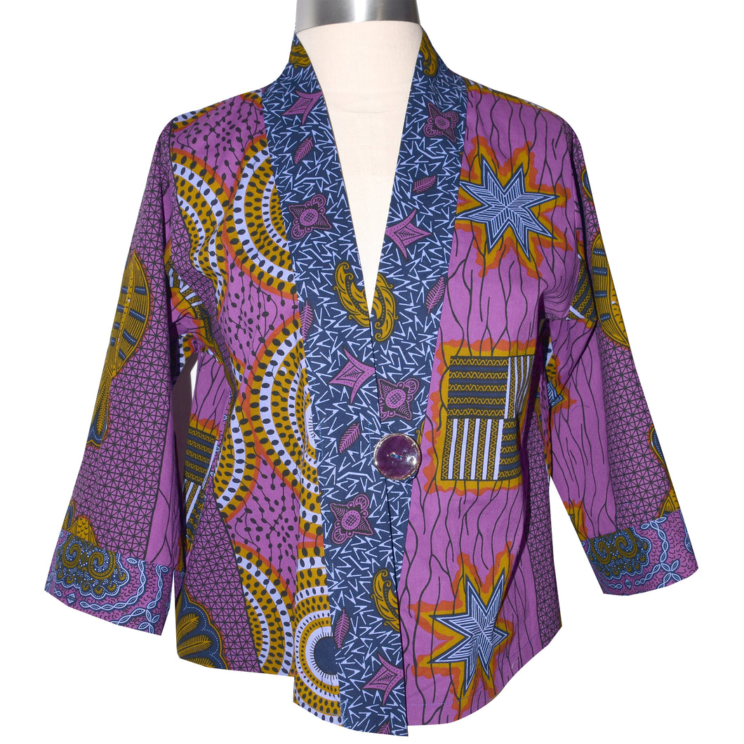 African Patterned Cloth Cotton Kimono Jacket