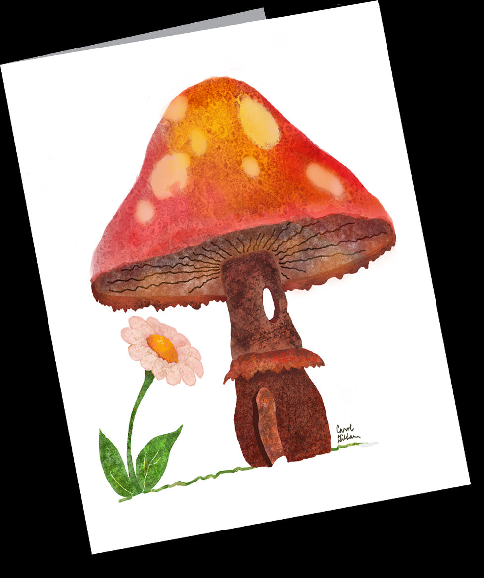 Mushroom and Flower 10 Small Notecard Pack (4.25” x 5.5”)