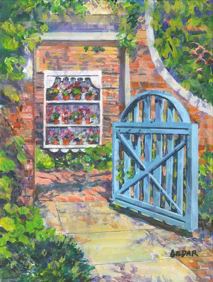 English Garden Acrylic Painting